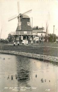 Cook 1944 Windmill Tulip Time Pella Iowa RPPC real photo postcard 10195