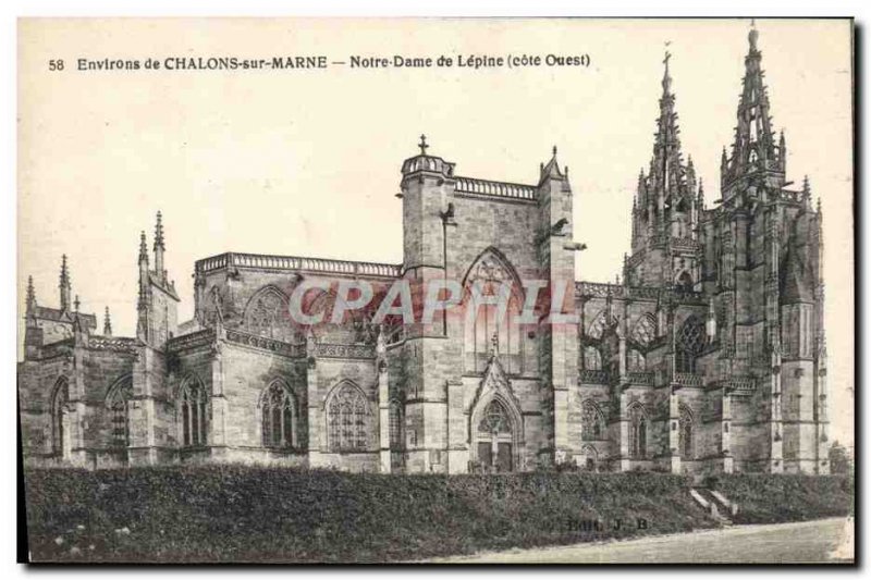 Old Postcard Chalons Sur Marne Notre Dame De Lepine