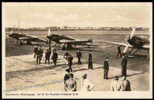 3rd Reich Germany Lufthansa Heinkel He70 Blitz Airplane  RPPC Feldpost 64882