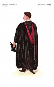 Vintage Postcard Oxford University Robes Master Of Arts Davis's 2 Publisher