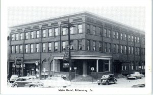 KITTANNING, PA Pennsylvania ~ STEIM HOTEL Street Scene 1940s-50s Cars  Postcard