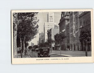 Postcard Avenida L. N. Alem Buenos Aires Argentina