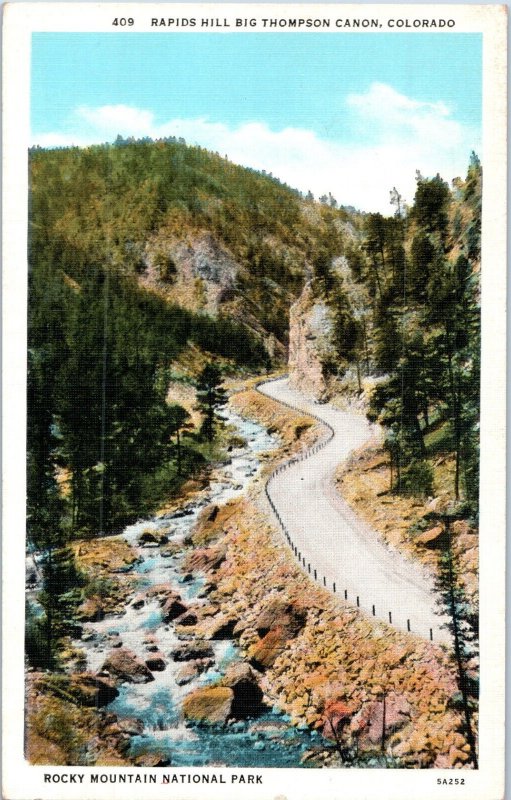 Rapids Hill Big Thompson Canyon Rocky Mtn National Park Colorado Postcard