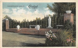 Cleveland Ohio 1919 Postcard Shakespearean Garden 