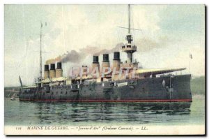 Old Postcard Navy War Jeanne d & # 39Arc Cruiser Breastplate