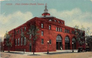 Canton Ohio c1910 Postcard First Christian Church