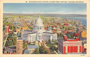 State Capitol As Seen From Airplane - Madison, Wisconsin WI  