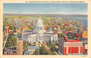 State Capitol As Seen From Airplane - Madison, Wisconsin WI