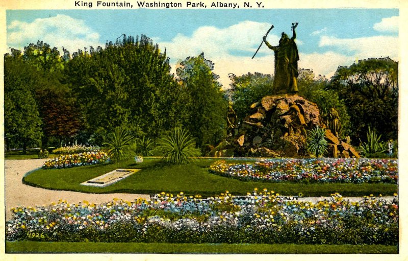 NY - Albany. Washington Park, King Fountain