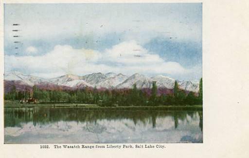 UT - Salt Lake City, The Wasatch Range from Liberty Park
