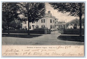 1906 Residence of Governor Higgins Olean New York NY Antique Postcard 