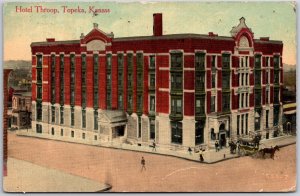 1912 Hotel Throop Topeka Kansas KS Posted Postcard