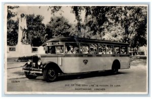 The Gray Line Sightseeing Coaches City Tour Montreal Canada RPPC Photo Postcard