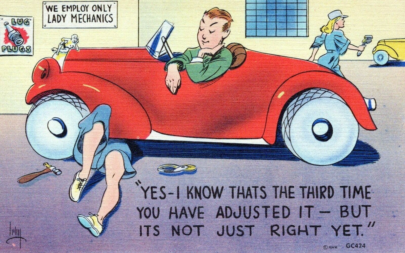 Vintage Postcard - Cartoon Humor - Write If You Haven't Kicked