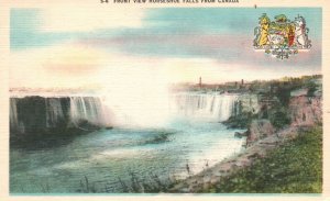 Vintage Postcard Front View Horseshoe Falls Largest Canadian Falls In Canada