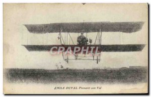 Old Postcard Aviation Emile Duval taking his Jet flight