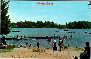 Postcard BEACH SCENE Derry New Hampshire NH AM4627