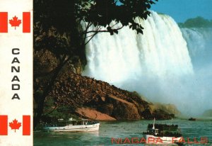 Vintage Postcard Niagara Falls Plunge of Water over American Falls Canada