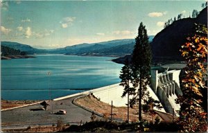 Lookout Point Dam Willametter River Oregon OR Postcard VTG UNP Vintage Unused 
