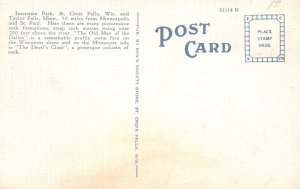 Vintage Postcard Devil's Chair Maltese Cross Interstate Park St. Croix Falls WI 