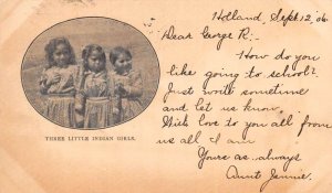 RCA Domestic Missions Missionary Three Little Indian Girls Postcard AA74494