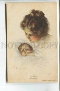 478147 Philip BOILEAU Lullabye Motherhood Baby Vintage postcard R&N #379