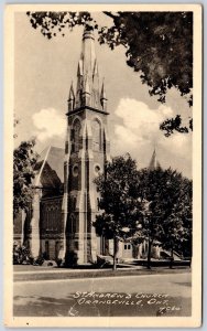 Postcard Orangeville Ontario c1940s St. Andrews Church Dufferin County *as is*