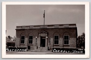 RPPC U.S. Post Office Carroll Iowa Real Photo Postcard B33