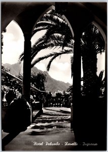 Hotel Palumbo Ravello Ingresso Ravello Italy Palm Real Photo RPPC Postcard