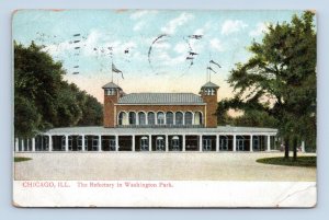 Refectory in Washington Park Chicago Illinois  IL 1909 DB Postcard M8