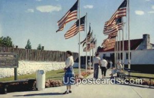 Avenue of Flags - Fort Mackinac, Michigan MI Postcard