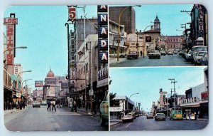 Saltillo Coahuila Mexico Postcard Calles Aldama Victoria Street c1950's Chrome