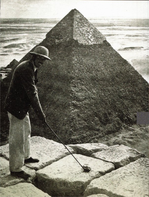 Tee Time, at the Great Pyramid, Egypt PostCard