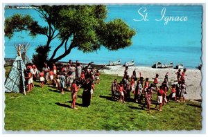 The Black Gown Tree The Pere Marquette Pageant St. Ignace Michigan MI Postcard 