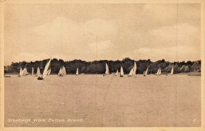 SAILBOATS ON OULTON BROAD NORFOLK ENGLAND PHOTO POSTCARD