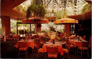 Vtg Skokie Illinois IL Tower Garden & Restaurant Interior Dining Room Postcard