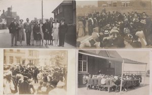 Military Band Funeral School Class 4x Old Real Photo Postcard s