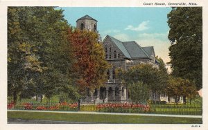 J9/ Greenville Mississippi Postcard Linen Court House Building  236