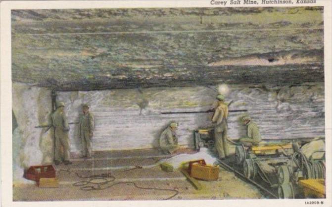 Kansas Hutchinson Carey Salt Mine Interior Curteich