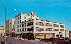 Vintage Postcard El Paso TX Knox Hotel & Greyhound Bus Depot, Fountain Food