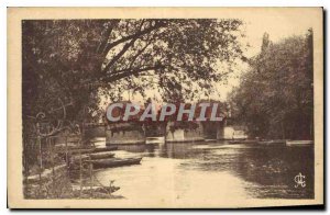 Old Postcard Villennes sur Seine Bords de Seine Old Bridge