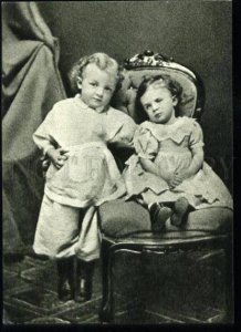 136985 RUSSIA LENIN age 4 & his sister Olga 1874 Simbirsk pc