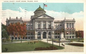 Vintage Postcard 1923 View of Lucas County Court House Toledo Ohio OH