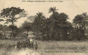 CPA AK Sénégal Afrique Fortier 278. Entrée d'un Village (67968)