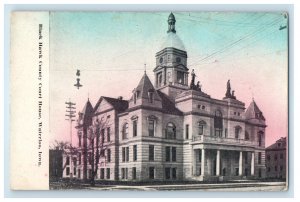 c1910's Black Hawk Court House Building Waterloo Iowa IA Antique Postcard