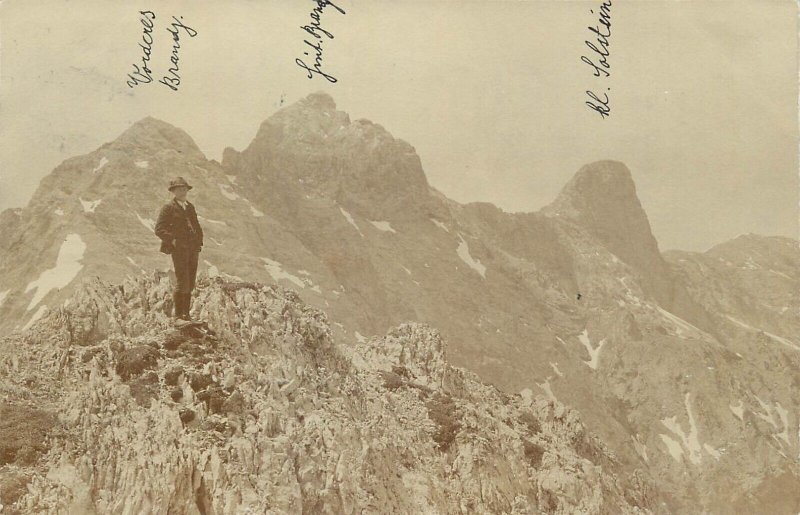 Austria Alpine mountaineers photo postcard mountain peaks climber alpinism