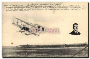 Old Postcard Jet Aviation Farman biplane pilot by Effimof