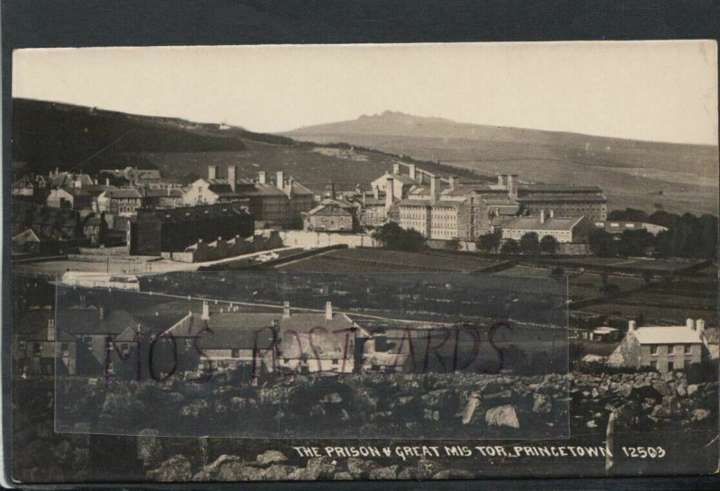 Devon Postcard - The Prison & Great Mis Tor, Princetown   RS16213 