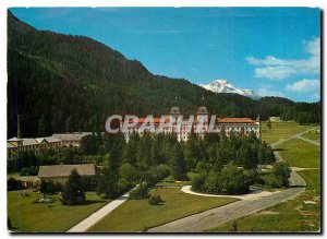Modern Postcard St Moritz und mit Piz Languard Piz Albris