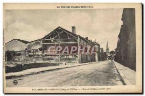 Old Postcard Mourmelon Grande Rue Chalons August 1917 Militaria